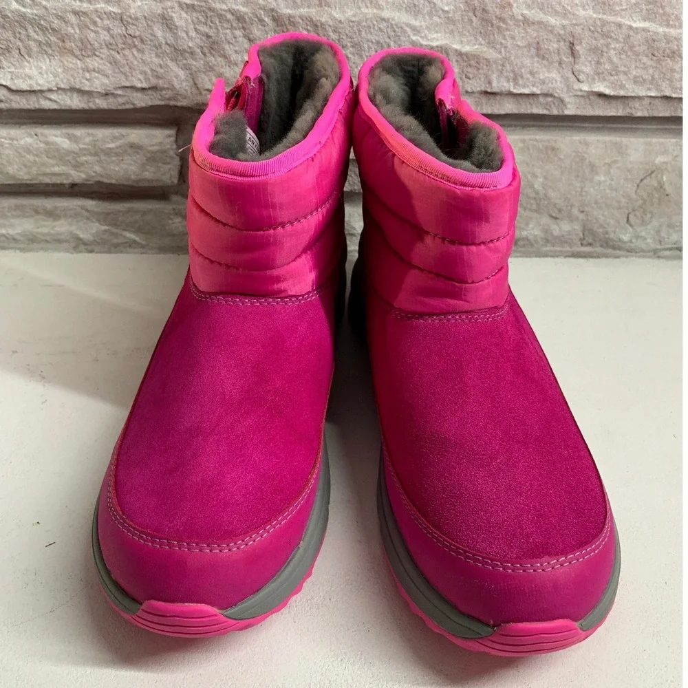 UGG Yose Puffer Boot Pink Rose Waterproof Snow Boots 1130439K Kids 6 Womens 8
